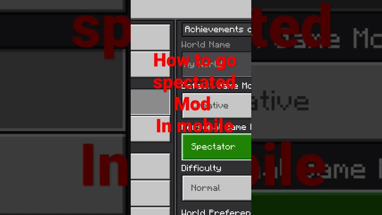 how to go spectator mode in mobile #viral #minecraft #shorts