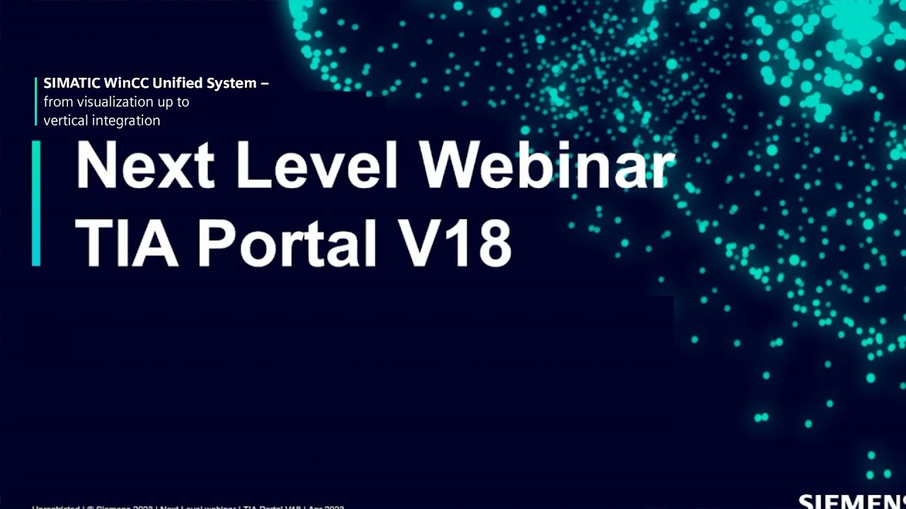 WinCC UNIFIED INNOVATIONS | TIA PORTAL V18 | NEXT LEVEL WEBINAR