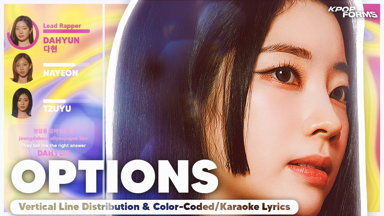 OPTIONS - TWICE (Vertical Line Distribution + Color Coded Karaoke Lyrics) KO-FI REQUESTED