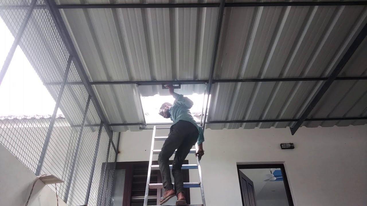 How to sheet sliding roofing door work karala model 💥⚒️🛠️👌👌