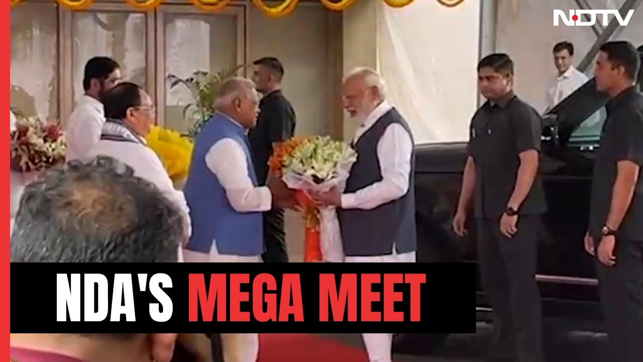 PM Modi Arrives For 38-Party NDA Meeting