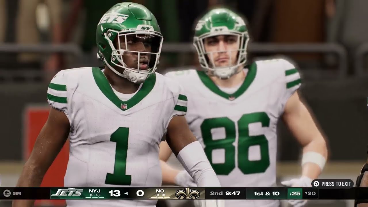 2027: Week 1 - Jets vs. Saints 1st Half