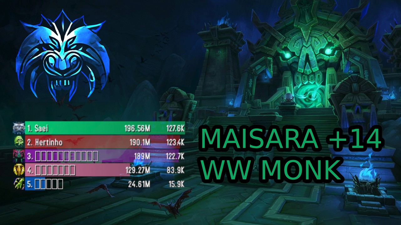 Maisara Caverns +14 | Shado-Pan Windwalker Monk  POV | Midnight Season 1 Mythic+