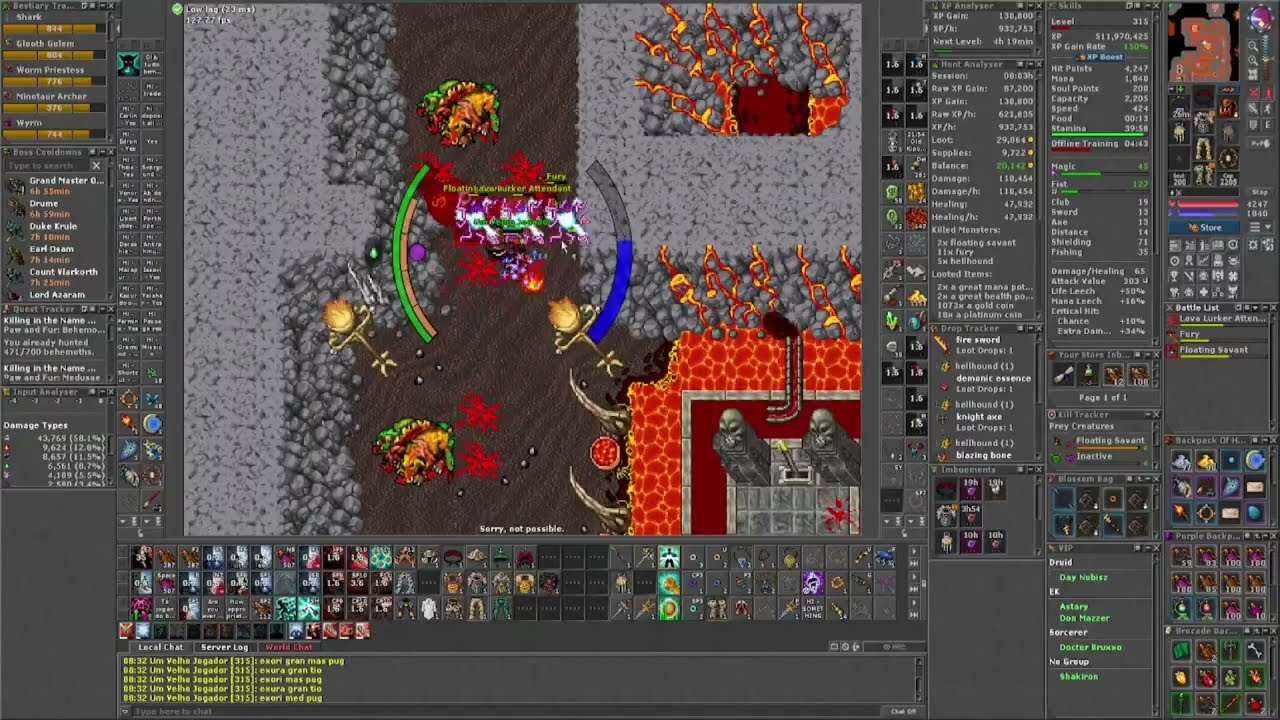LV 315 Monk - Hunting Mota (Alternativo) 4Fun (Floating + Fury's)