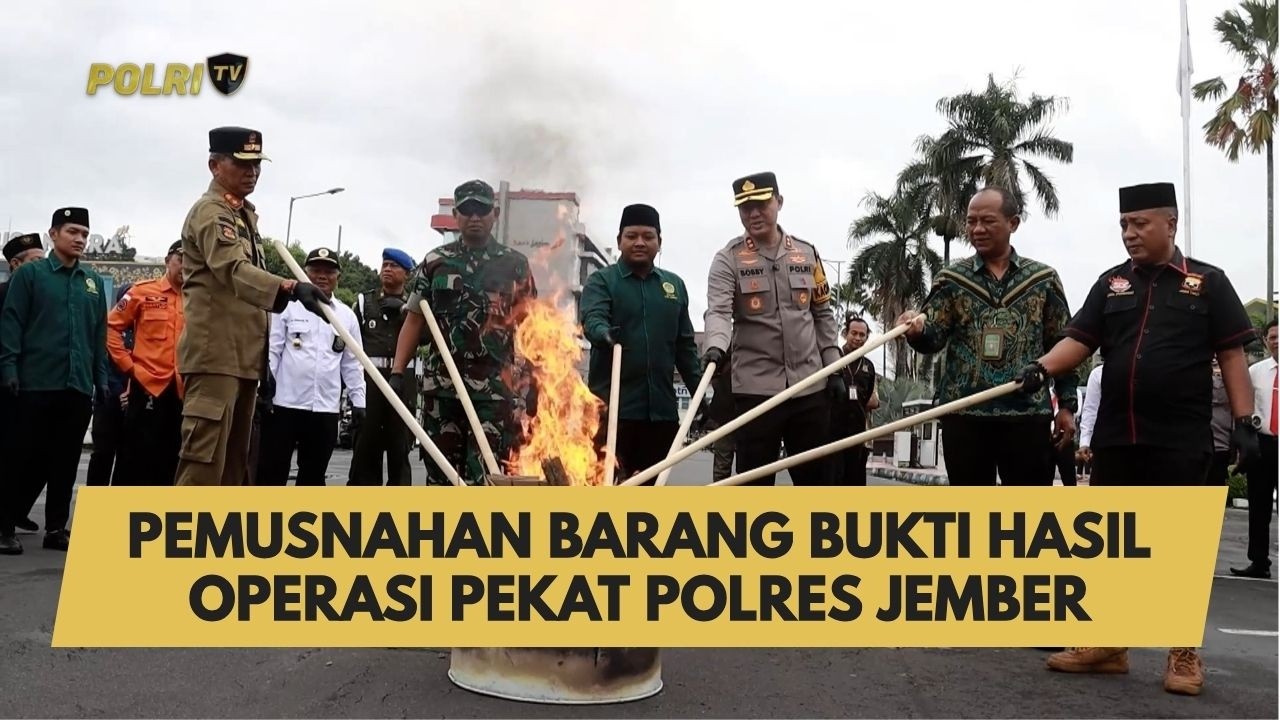 PEMUSNAHAN BARANG BUKTI HASIL OPERASI PEKAT POLRES JEMBER