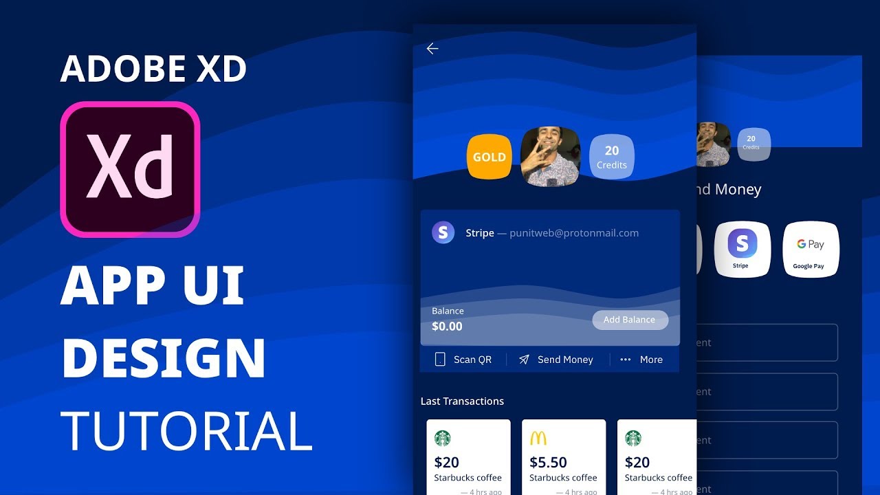 Payment UI Design in Adobe Xd | Mobile App Design Tutorial | Design Weekly
