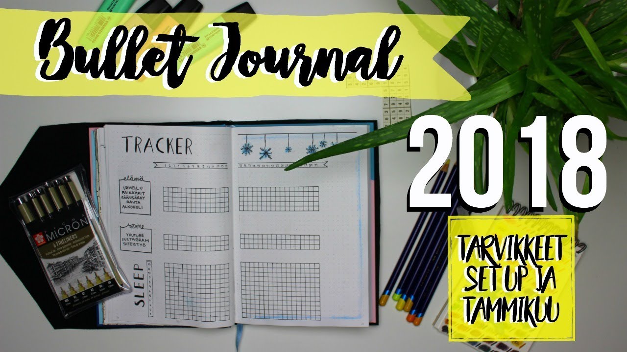 BULLET JOURNAL 2018 | Tarvikkeet & tammikuu ❄️
