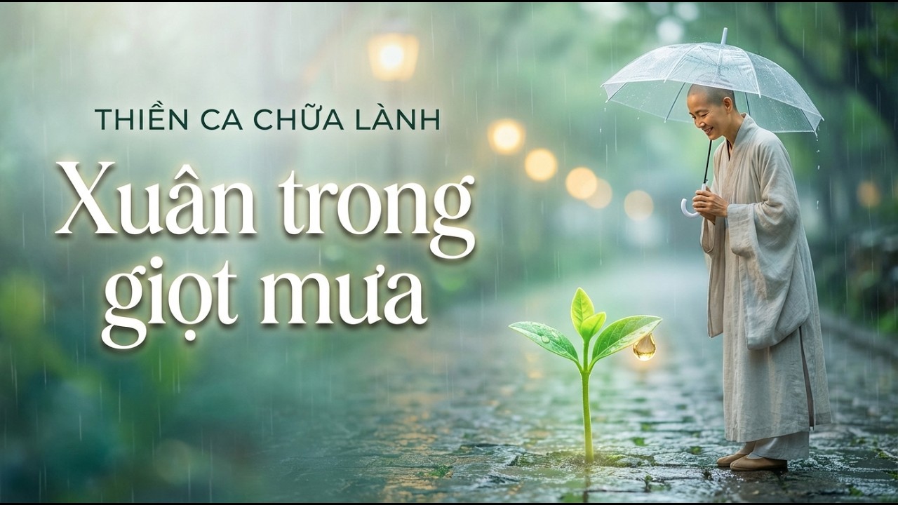 XUÂN TRONG GIỌT MƯA - Thiền Ca Chữa Lành Tĩnh Tâm & Dễ Ngủ (Tiếng Mưa & Tiếng Mõ) | GAXEP MUSIC