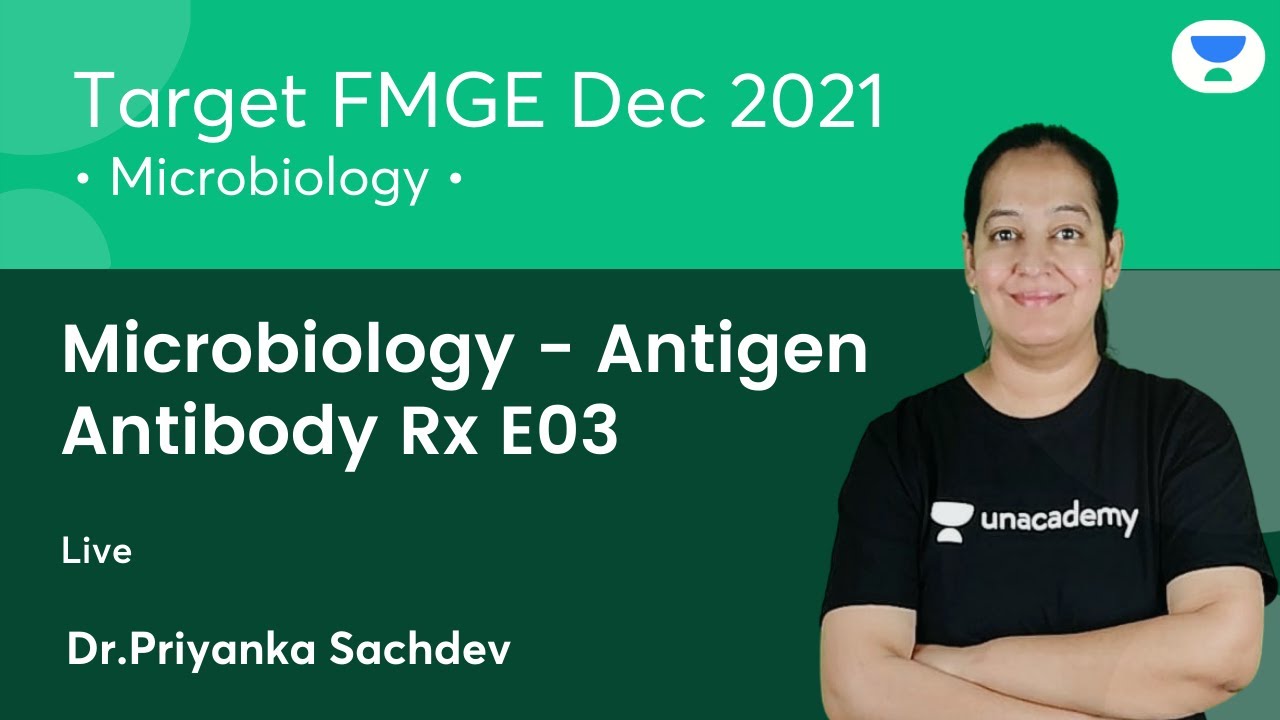 Microbiology-Antigen -Antibody Rx E03 |  FMGE Dec'21 | Let's crack NEET PG | Dr.Priyanka Sachdev