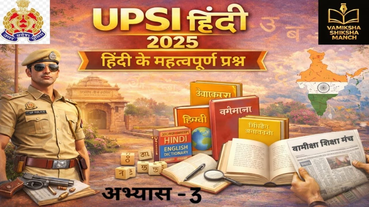 UPSI 2025 Hindi Practice Set | By Shivam Sir | Most Important Questions #upsipracticeset #mcqs  