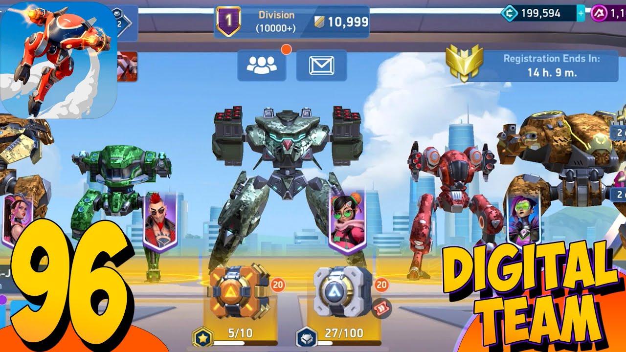 Mech Arena Robot Showdown - Gameplay Walkthrough  Part 96 - Digital Team👹(iOS,Android)