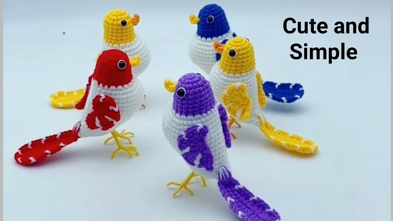 Handmade || Detail video | Easy and Cute Amigurumi Crochet Bird ! Step by step 