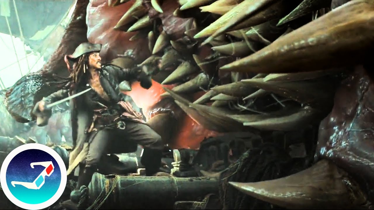 Jack Sparrow Vs El Kraken | Piratas del caribe: el cofre de la muerte | Johnny Depp | Clips Español