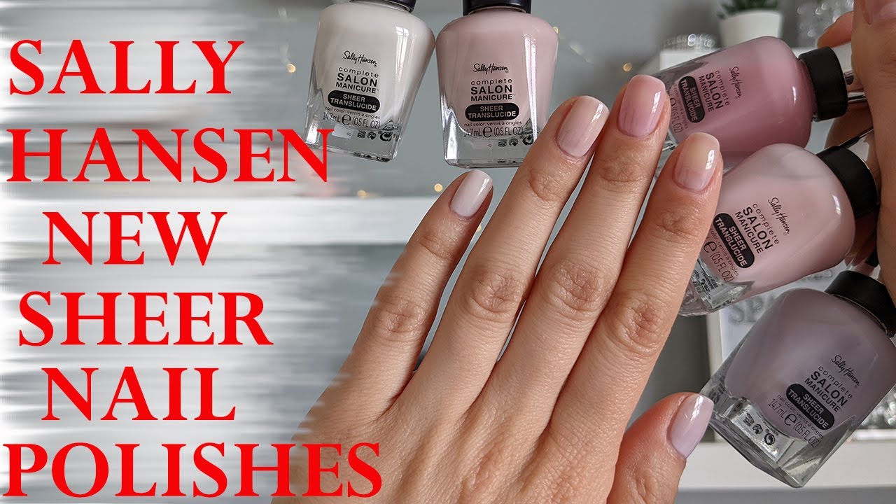 НОВАЯ КОЛЛЕКЦИЯ ПРОЗРАЧНЫХ ЛАКОВ SALLY HANSEN | Нанесение и тест на стойкость | Идеальные ногти дома