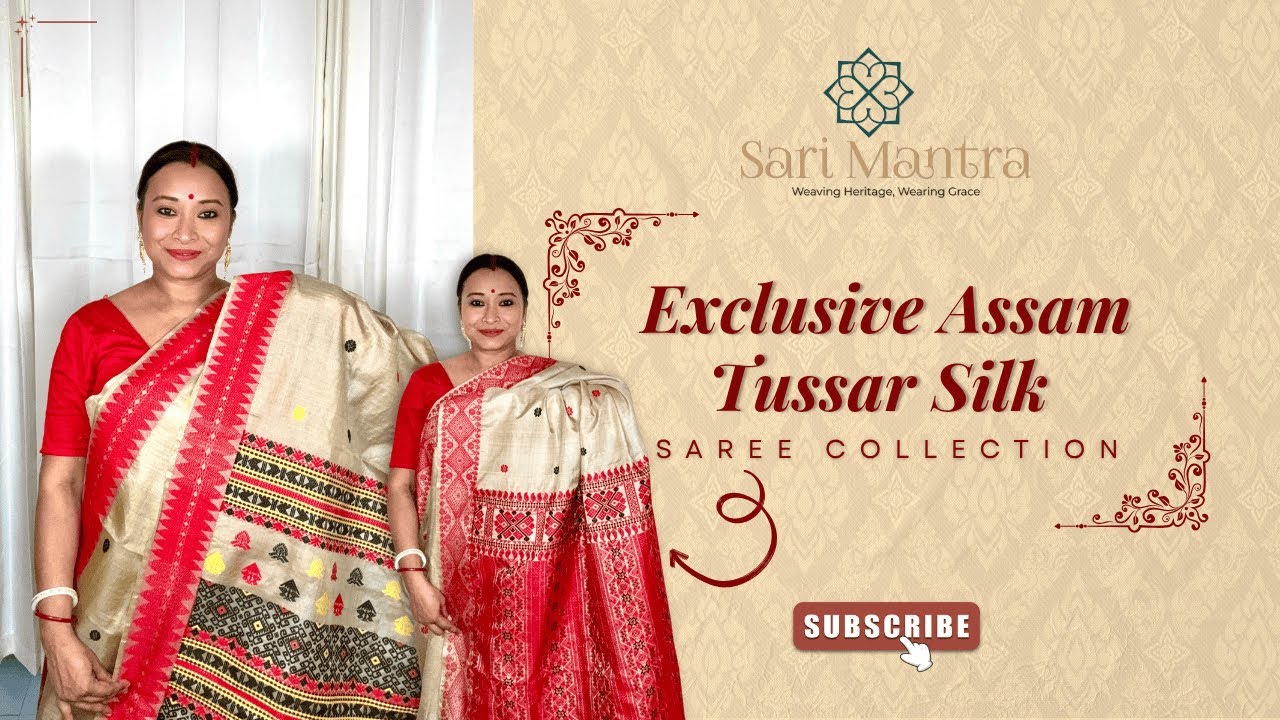 Assam Exclusive Handwoven Tussar Silk Saree Collection | Naturally Dyed with Tea | Diwali Special