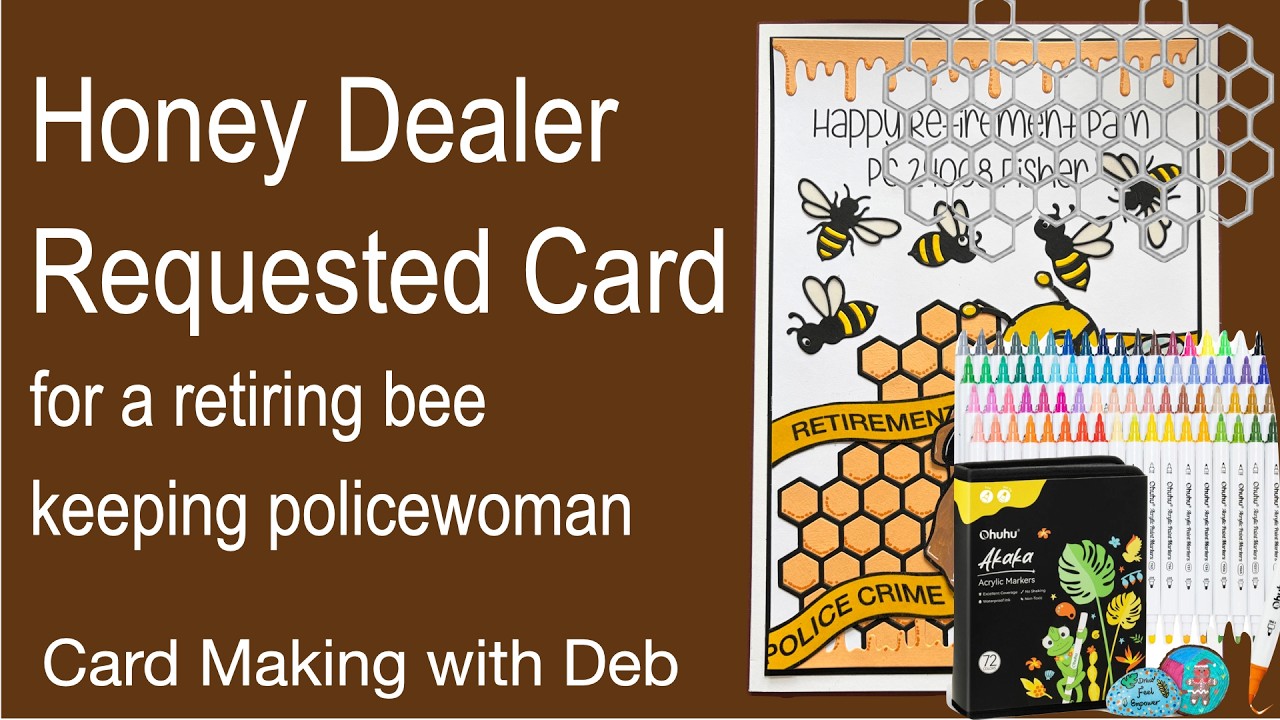 Not the usual fare - Honey Dealer Retirement Card using Porcreate and Bee Dies