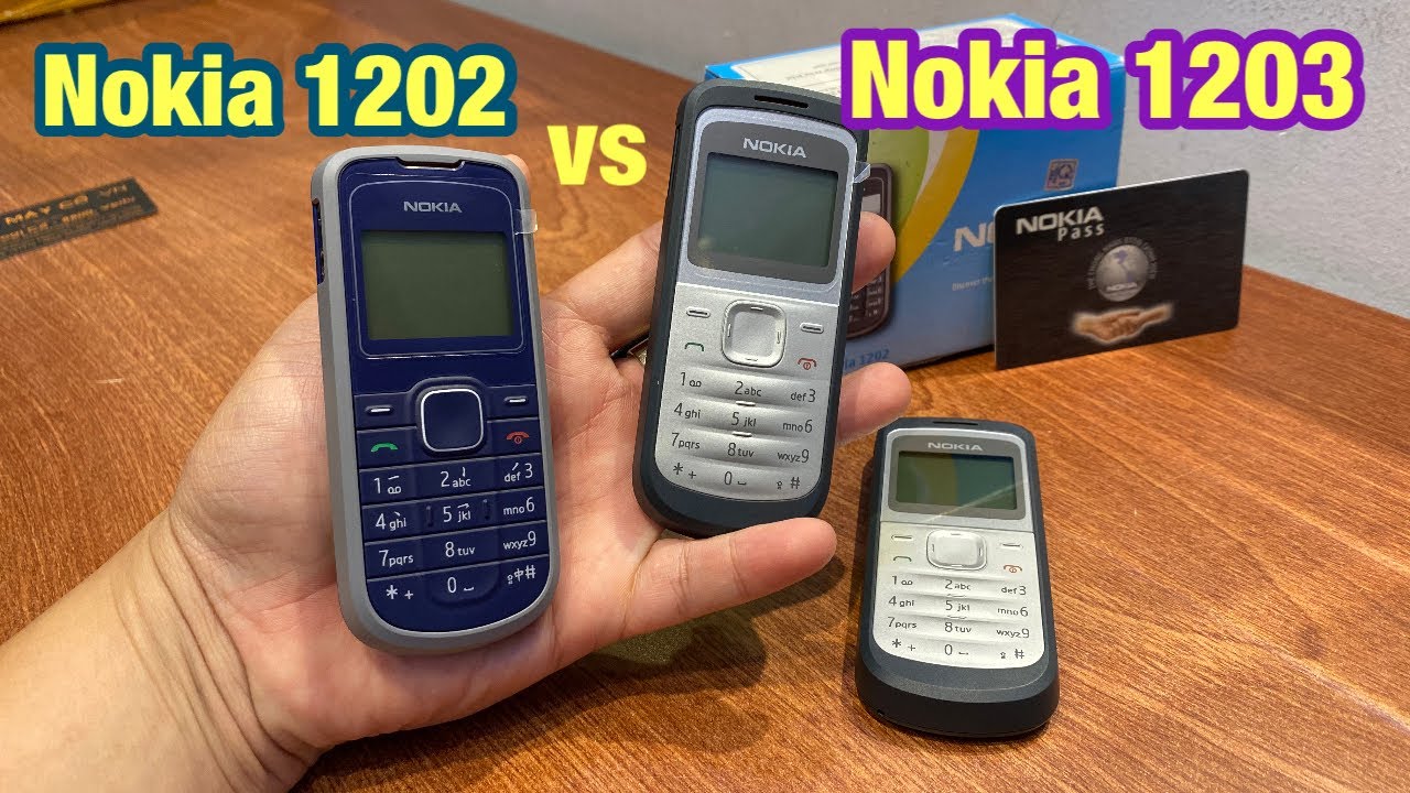 Nokia 1202 và Nokia 1203 khác nhau chổ nào