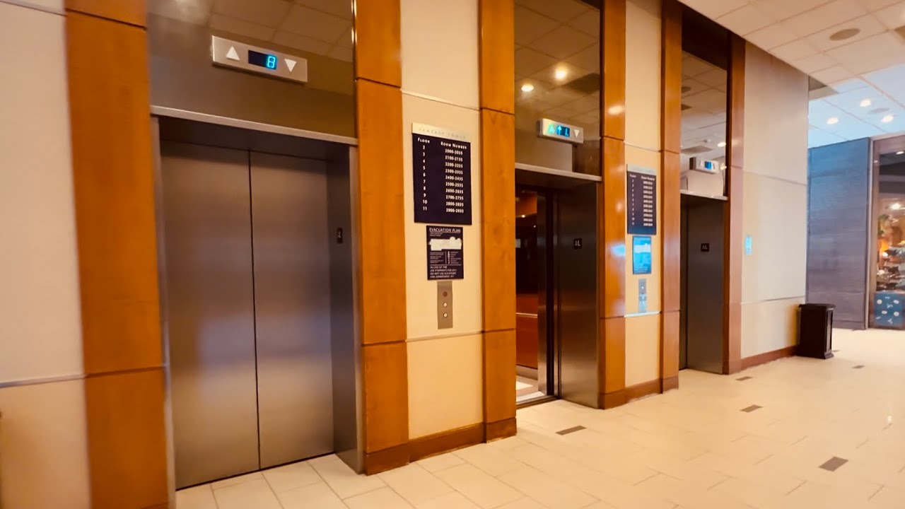 Otis Series M2 Elevator Ride | Disneyland Hotel & Resort, Downtown Disney, Anaheim, California, USA