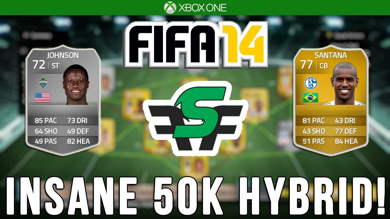 Fifa 14 - INSANE 50K HYBRID SQUAD! FT. Thiago Silva & Eddie Johnson!