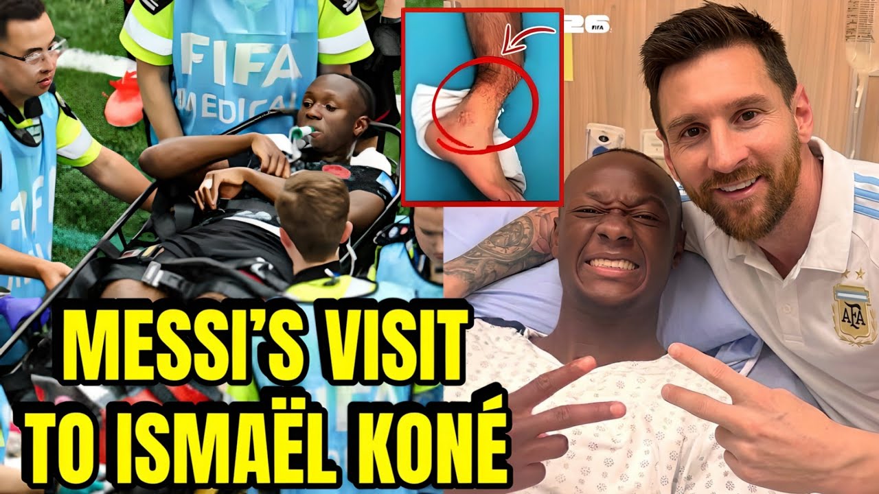 Isma&euml;l Kon&eacute; Cries After Lionel Messi Visits Him Following His Broken Leg in the Canada vs Qatar