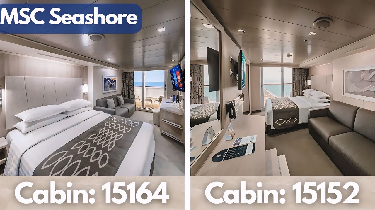 MSC Seashore Deluxe Balcony Cabin Tour & Review | 15164 & 15152
