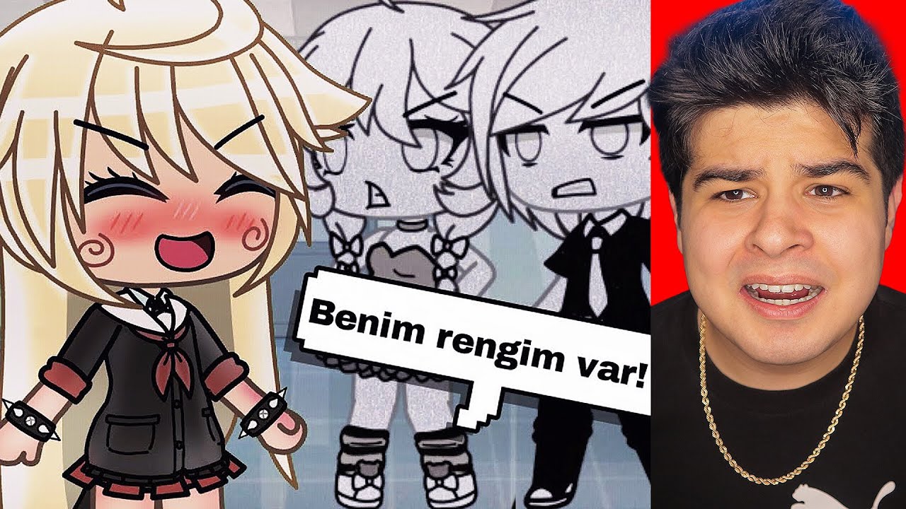 Renksizlerin İçinde Bir RENKLİ (Gacha Life Kısa Film Tepki)