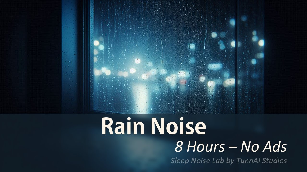 Gentle  Rain Sound  for Sleep | 8 Hours | Black Screen | No Interruptions