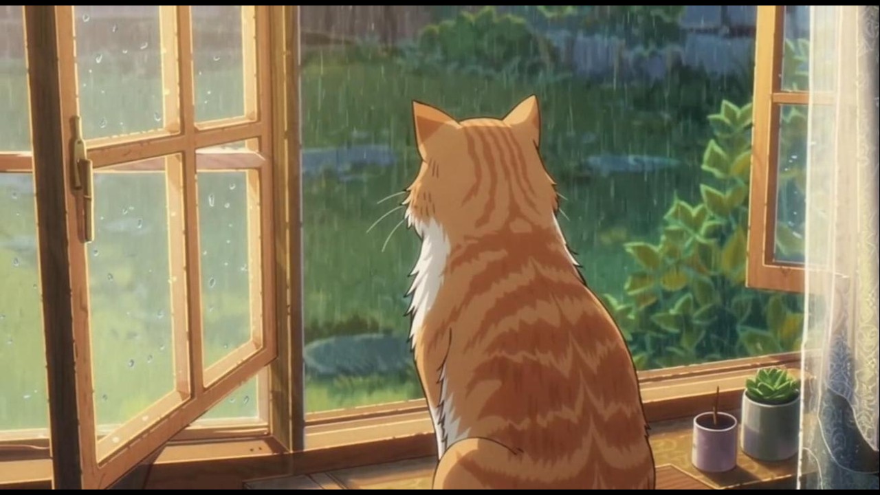Ghibli Rainy Day Ambience 🌧️ Slow Living ASMR for Relaxing & Sleep