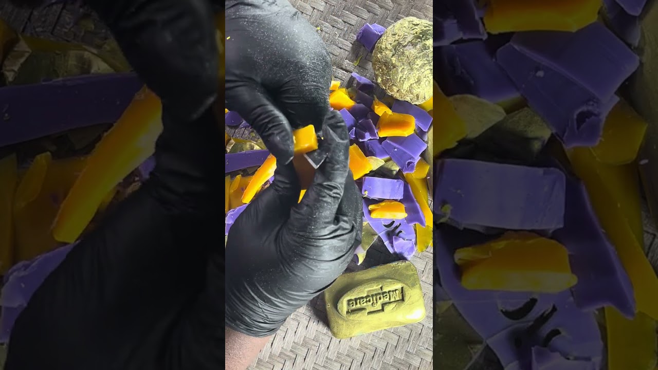 🎬💜💛 Gold & Purple Dial Bar Soap Cuts Your 11 minutes escape from stress 😌💦