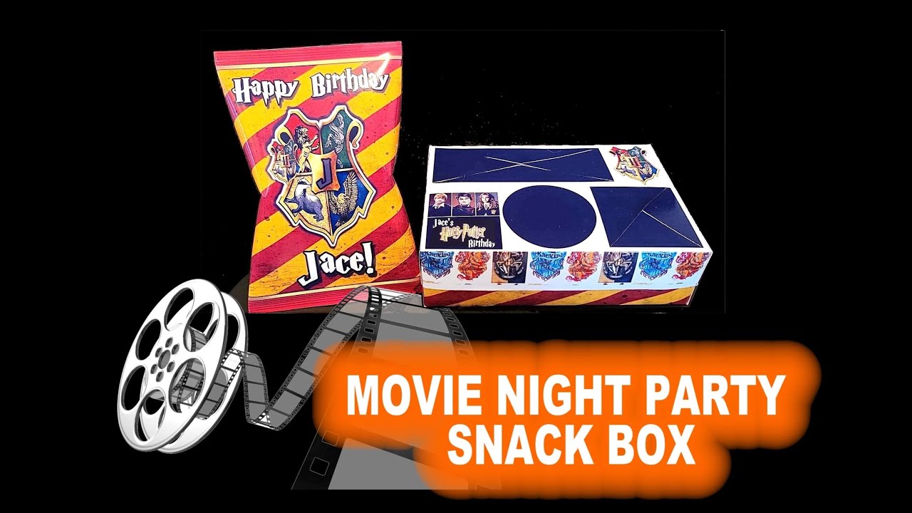 Easy Custom Movie Night Party Snack Box