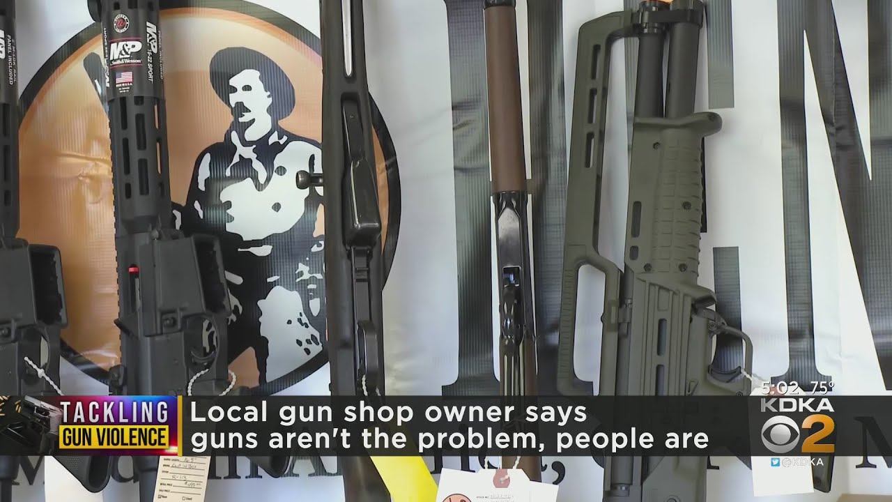 Gun shop workers react to President Joe Biden's call for gun control