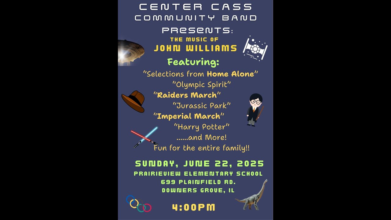 Full Summer 2025 Concert Performed by The Center Cass Community Band