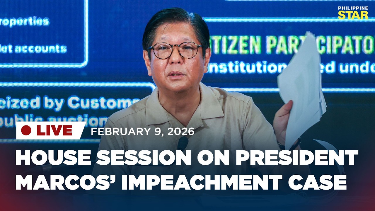 LIVESTREAM: House session on President Marcos’ impeachment case (February 9, 2026)