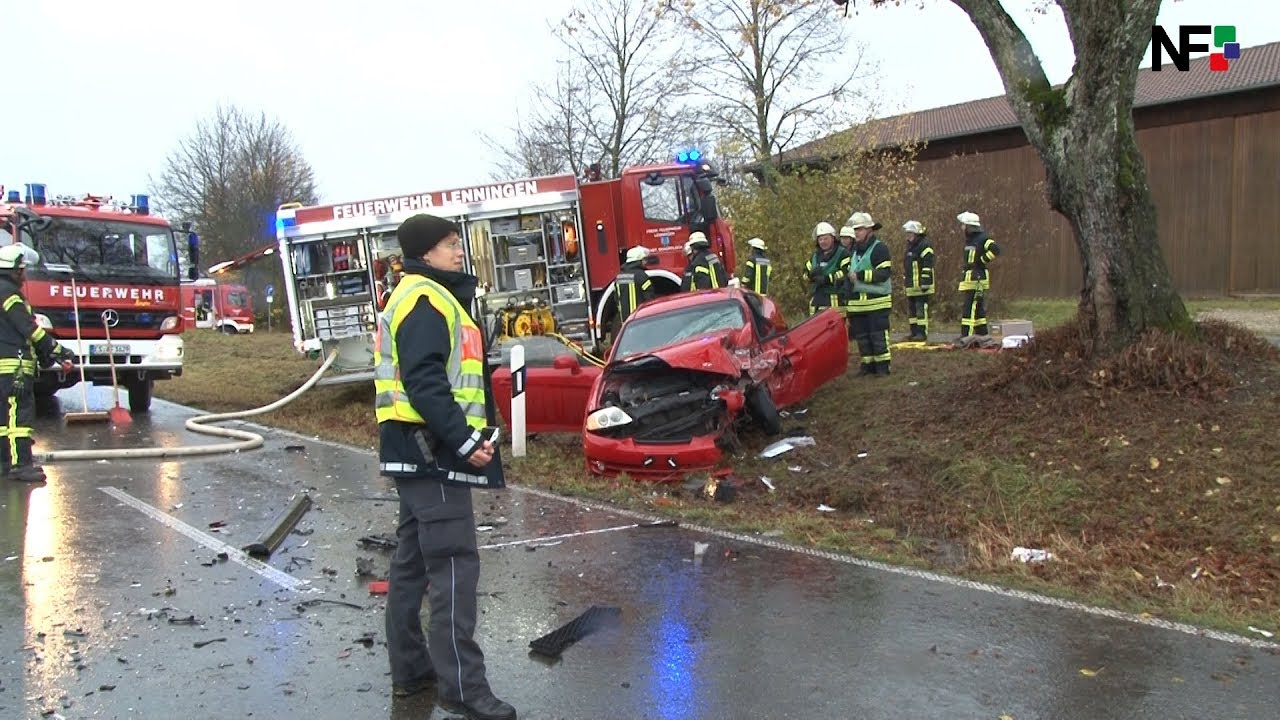 10.11.2017 - Verletzte und Sachschaden nach Frontalkollision bei Lenningen-Ochsenwang