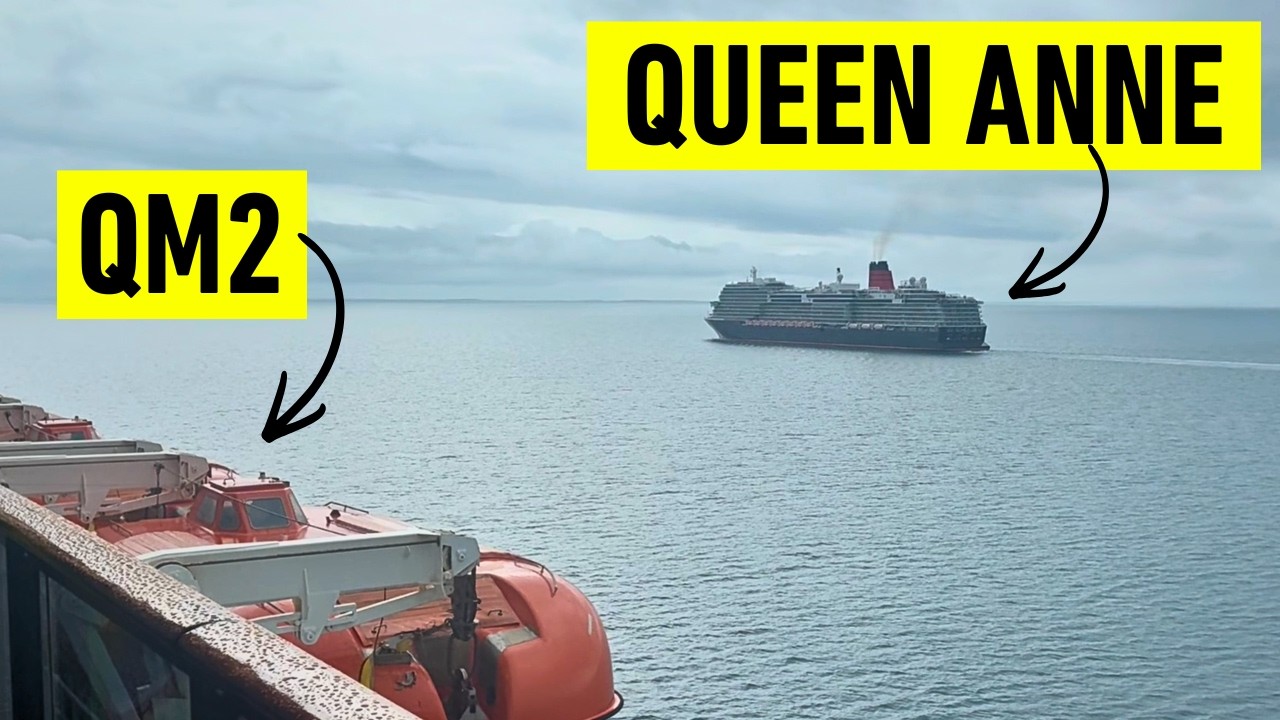 ИСТОРИЧЕСКИЙ МОМЕНТ: QM2 и Queen Anne встречаются у берегов Австралии.