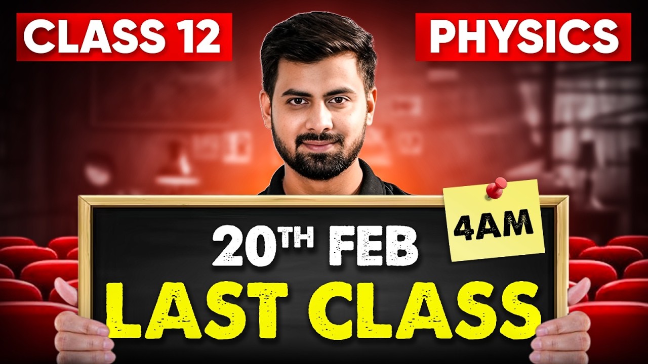 Class 12 Physics | Morning Marathon | Tushar Sir |  Infinity Learn #class12 #infinitylearn