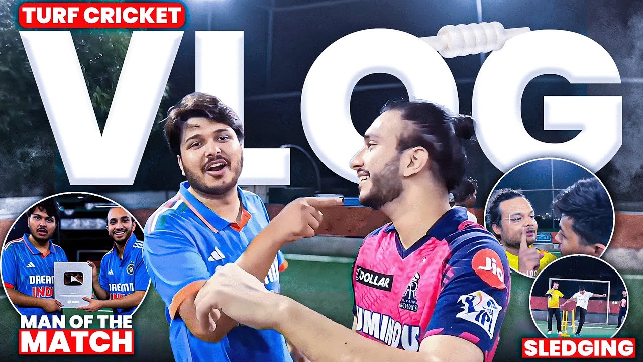 One slogger won man of the match | Turf Cricket vlog-2 |@Shubhamgaur09 @ayootaran