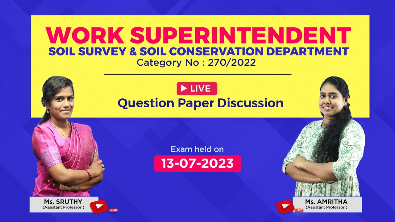 QP DISCUSSION | WORK SUPERINTENDENT | SOIL SURVEY AND SOIL CONSERVATION DEPARTMENT