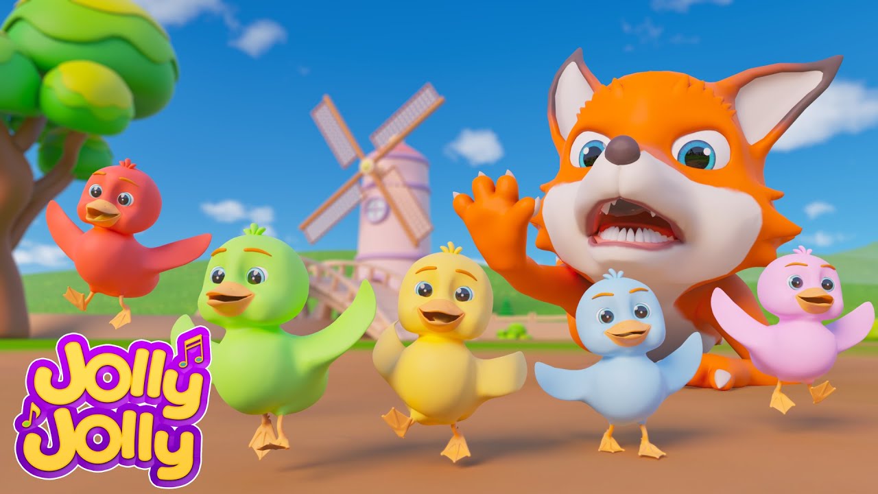 Утенок, не беги! Пять маленьких уток, Фермер в Делле | Веселый Веселый - Детские стишки