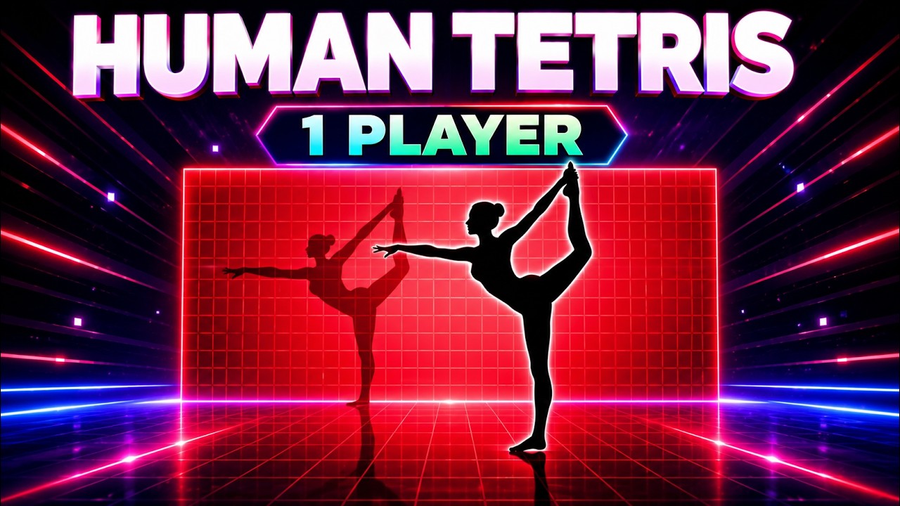 HUMAN TETRIS SOLO 🧩 | Interactive Warm Up | Full Body Fitness