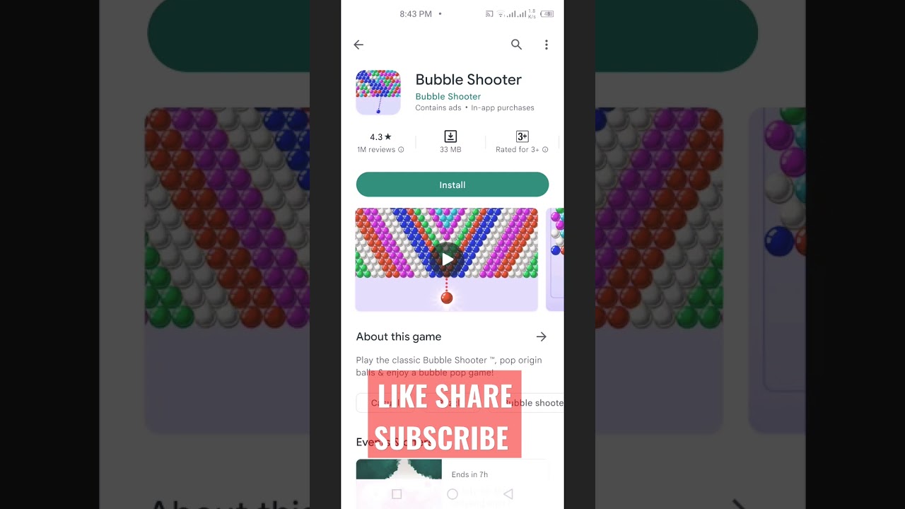HOW TO DOWNLOAD BUBBLE SHOOTER IN MOBILE 📲 WITH 🔥 PLAY STORE