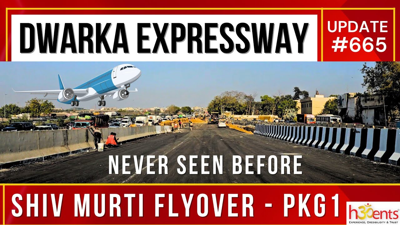 Dwarka Expressway: Driving on Flyover from Shiv Murti to Dwarka ☎️ 9810101017