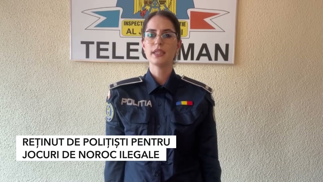 REȚINUT DE POLIȚIȘTI PENTRU JOCURI DE NOROC ILEGALE