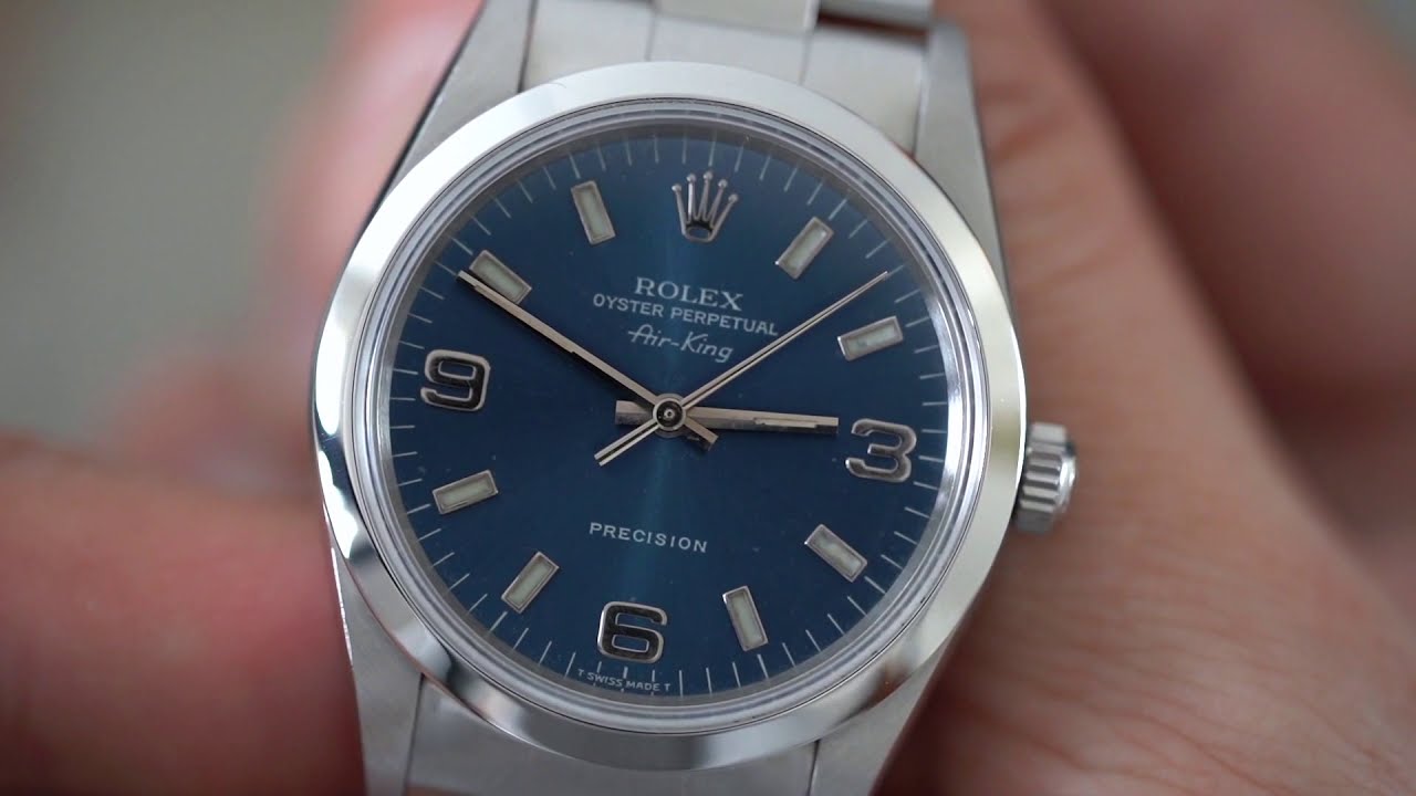 ROLEX Air-King Blue Explorer Dial 1990s