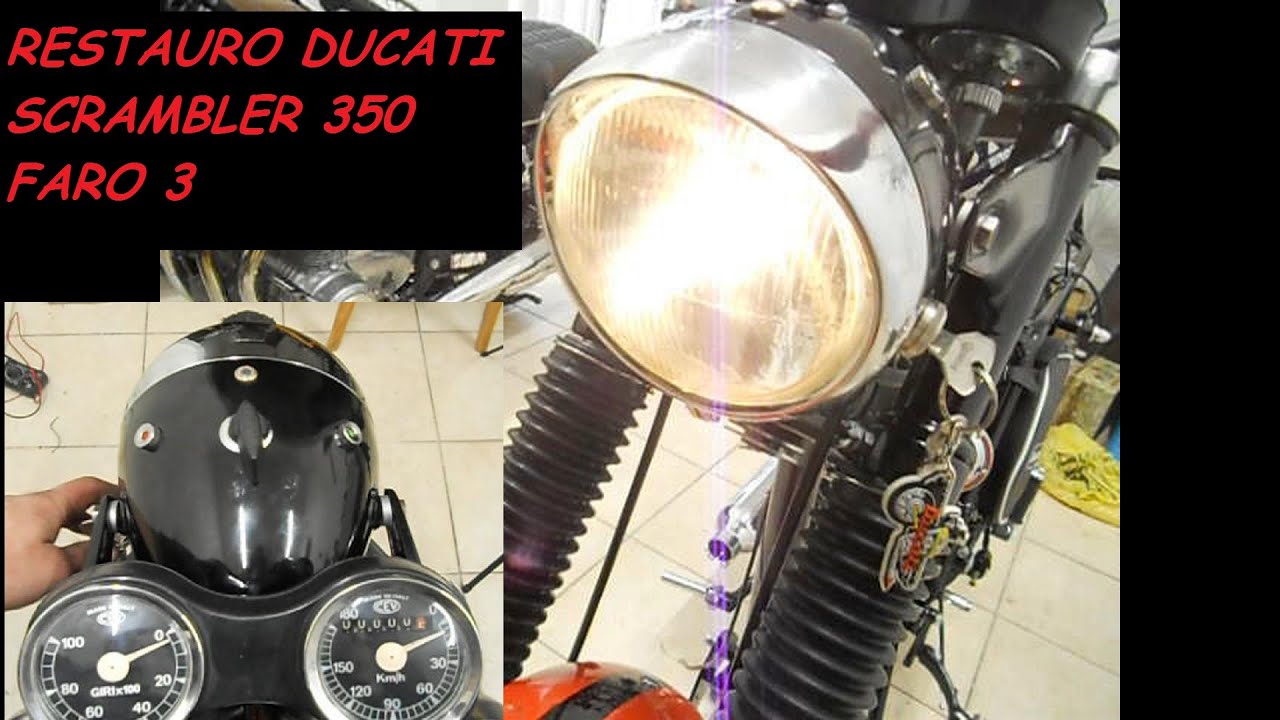 RESTAURO DUCATI SCRAMBLER 350 COLLEGAMENTO FARO ANTERIORE