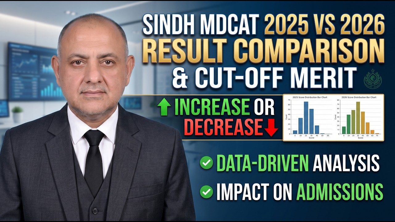 Sindh MDCAT 2025 vs 2026 Result Comparison & Final Cut-off Merit Analysis!