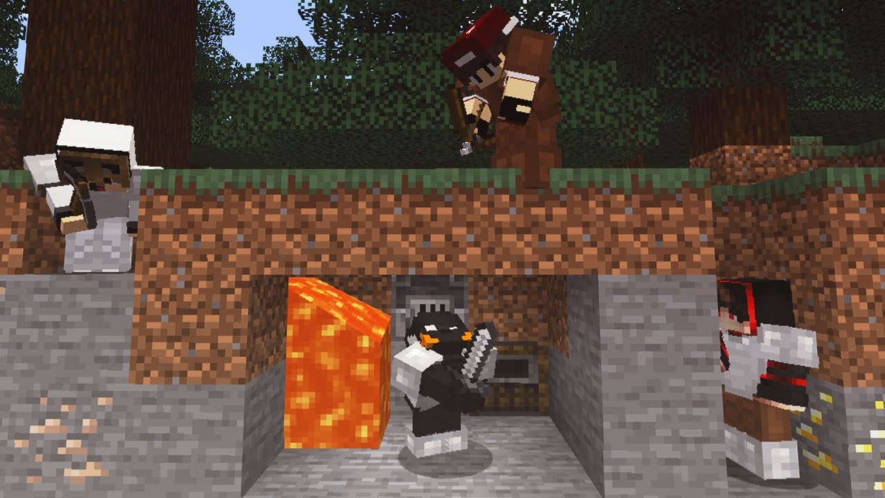Minecraft Speedrunner Vs 3 Hunters! (Aku Menggila)