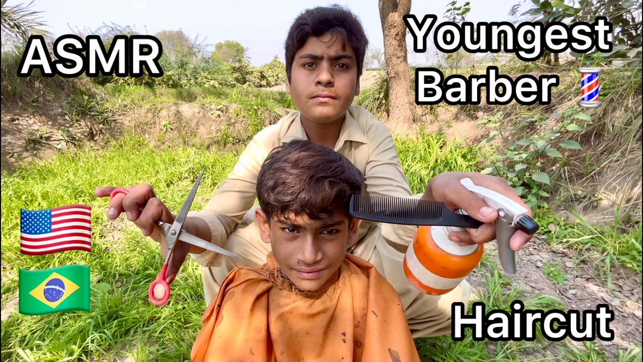 ASMR youngest Barber 💈 In the world 🗺️