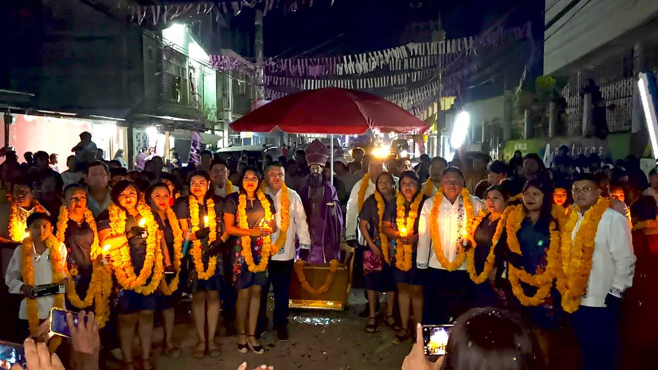 Recibimiento del santo patrón San Agustín al Barrio de San Agustín 