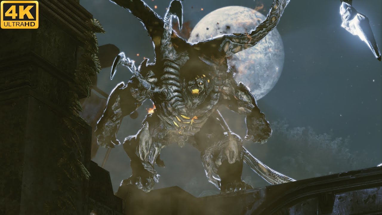 The Locust and Lambent Attack Anvil Gate - Gears of War 3 (4K 60FPS)